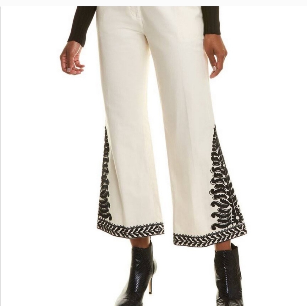 Tory Burch Embroidered pants SZ.2